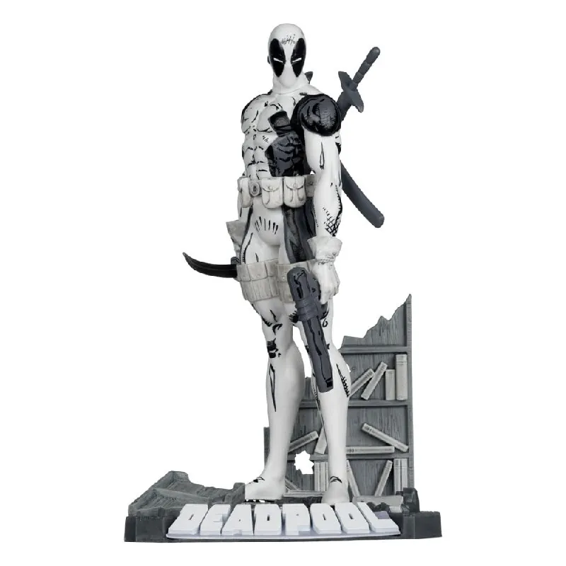MARVEL COLLECTION PVC STATUE 1/10 DEADPOOL (THE NEW MUTANTS 98) (LINE ART) (GOLD LABEL) 17 CM [DAMAGED BOX]